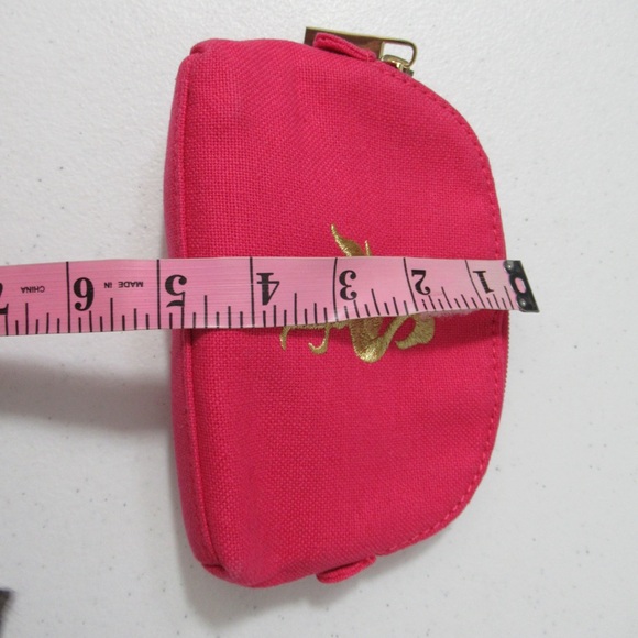 Spartina 449 Pink Flamingo Natural Linen Cosmetic Bag - Picture 17 of 17